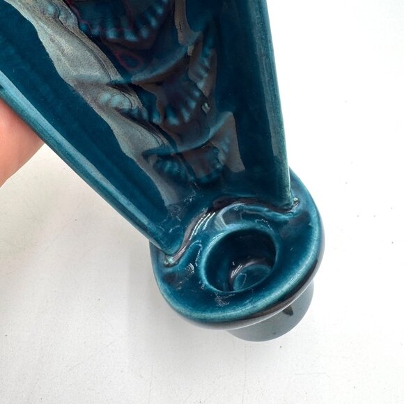 Wall candle holder - AWF pottery studio Norway 1960s - Candle light holder. Deep - Picture 11 of 16